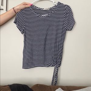 stripe knot top